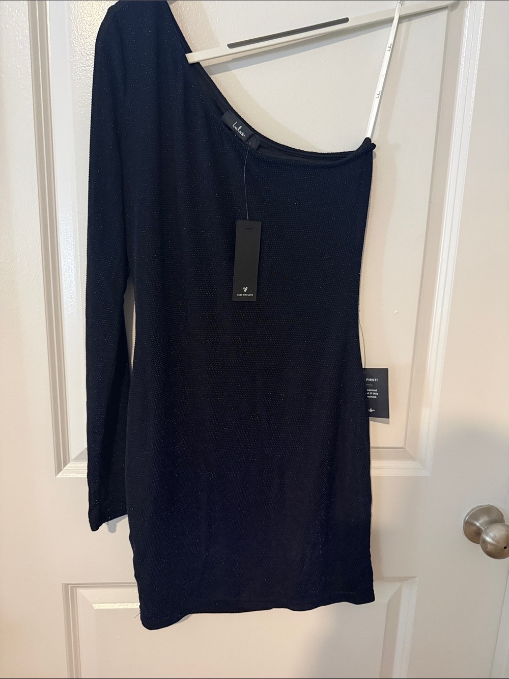 Lulus Midnight Blue Shimmer Bodycon Dress